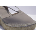 Espadrille à Semelle Compensée en cuir