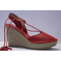 Wedge Espadrille in leather