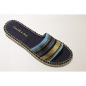 Wild silk mule espadrille