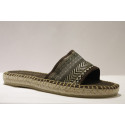 Wild silk mule espadrille