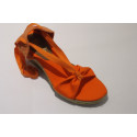 "Penelope" Lace ups espadrille with medium heel