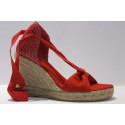 "Penelope" Lace-ups espadrille Summer Color High Heel