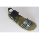 Strap leather espadrille
