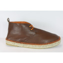 Leather boots espadrille