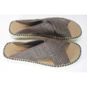 Leather sandals espadrille