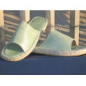Leather blue sea mule