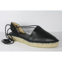 Leather Ballerina with lace