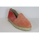 Espadrille Bi-matière hand sewn Leather 