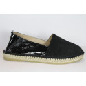 Espadrille Bi-matière hand sewn Leather 