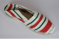 Espadrille traditionnelle cousue main rayure basque 