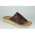Espadrille à paillette façon mule
