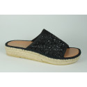 Espadrille à paillette façon mule