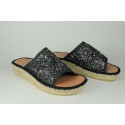 Espadrille à paillette façon mule