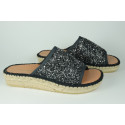 Espadrille à paillette façon mule