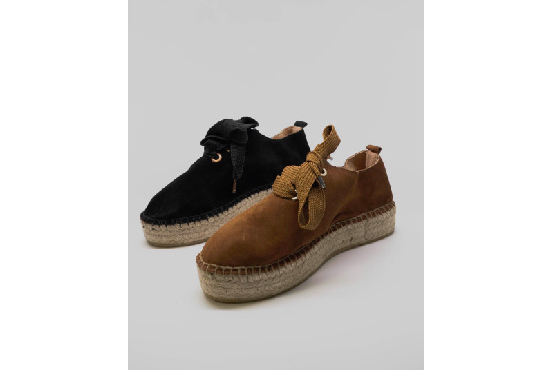 Wedges Sneakers Espadrilles in Leather