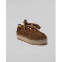 Baskets Espadrille plateforme en cuir
