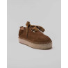 Baskets Espadrille plateforme en cuir