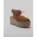 Sandale Espadrille compensée style bottine
