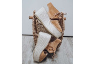 Sandale Espadrille compensée style bottine