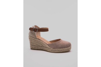 Wedge espadrille in nubuck