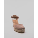 Wedge espadrille in nubuck
