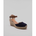 Wedge espadrille in nubuck
