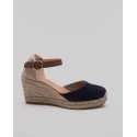 Wedge espadrille in nubuck
