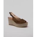 Espadrille compensée bride arrière