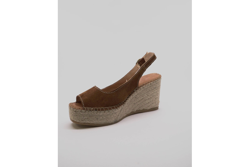 Espadrille compensée bride arrière