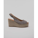 Espadrille compensée bride arrière