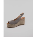 Espadrille compensée bride arrière