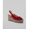 Espadrille compensée bride arrière