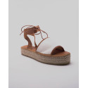 Espadrille plateforme sandale coton bio