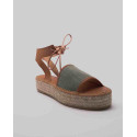Espadrille plateforme sandale coton bio