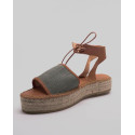 Espadrille plateforme sandale coton bio
