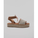 Espadrille plateforme sandale coton bio