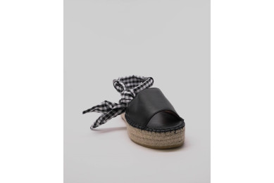 Espadrille plateforme foulard vichy