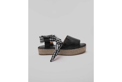 Espadrille plateforme foulard vichy