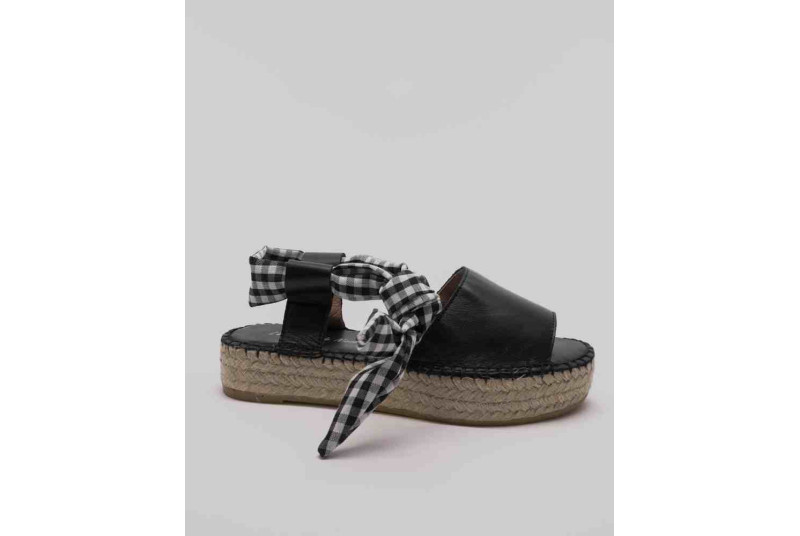 Espadrille plateforme foulard vichy