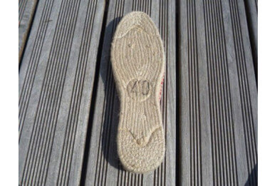 Traditional espadrille hand sewn France Mauléon rope soled 