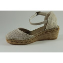 Espadrille coton  and yute braided with buckle (cunit)