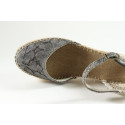 Lace espadrille with buckle