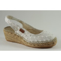 Coton espadrille sling back