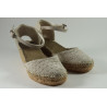 Espadrille Mariage coton et jute tressé