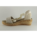 Espadrille de mariage à lacet en coton tressé