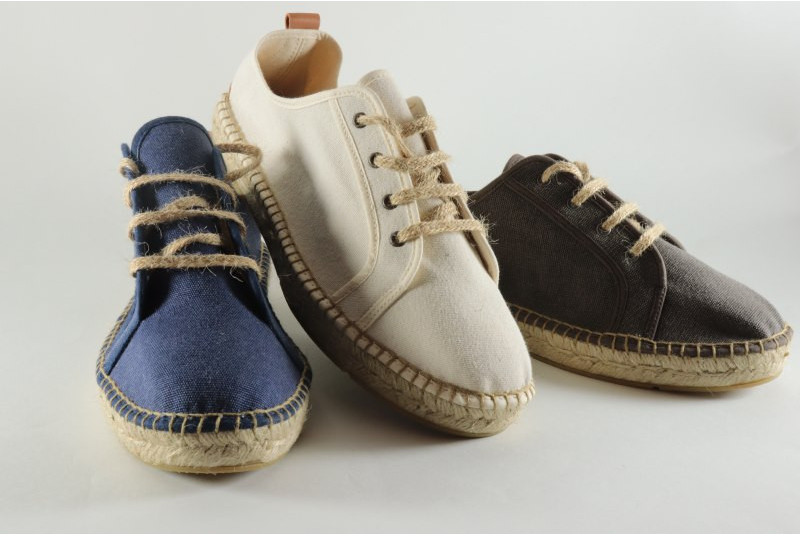 Men espadrille sneakers in stone washed