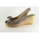 Wedge espadrille with bow