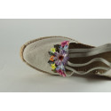 Women espadrilles with bands and Flowers
