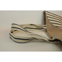 Bag natural fiber and espadrille cotton stripe breton