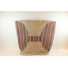 Sac jute naturel et coton espadrille multicolore